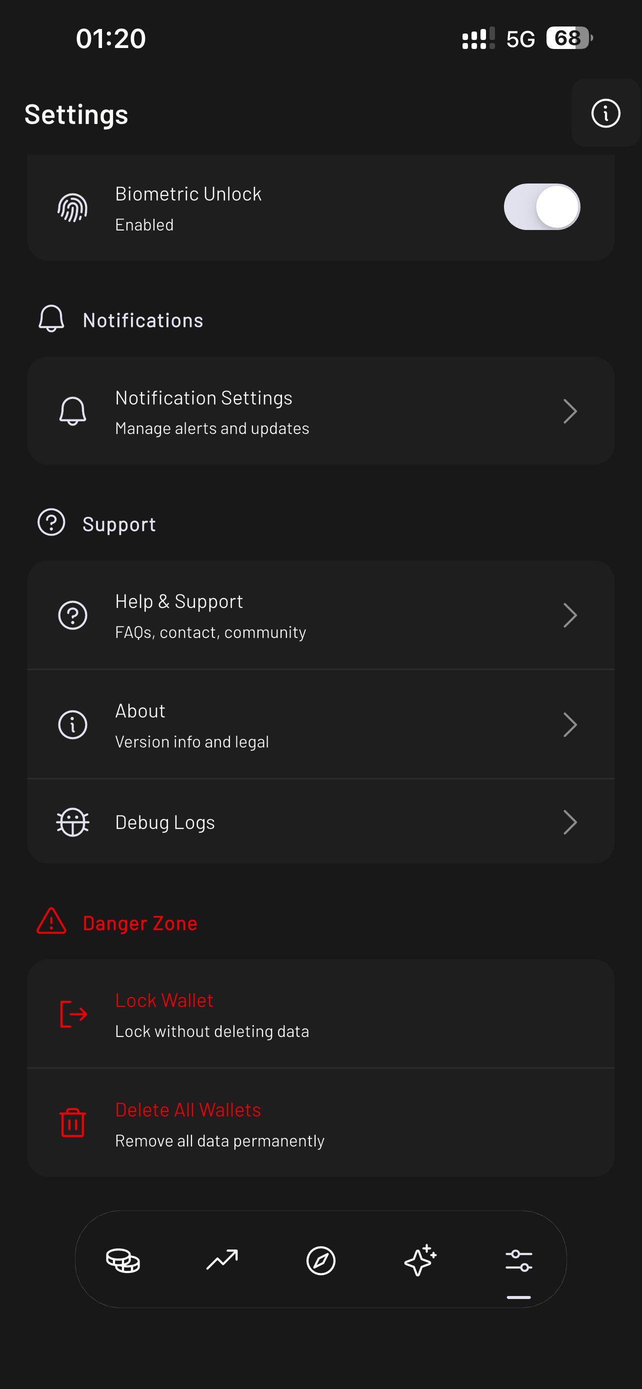 Security settings